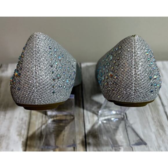 Hot Cakes‎ Women's Silver Bedazzled Ballet Flats Size 6.5 NWB - Picture 5 of 10